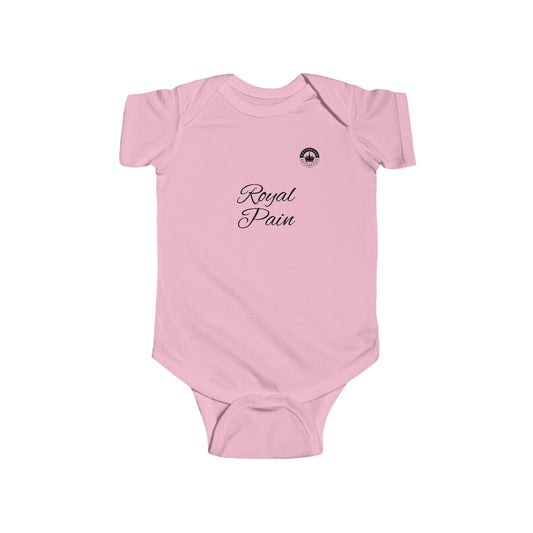 Pink "Royal Pain" Infant Bodysuit