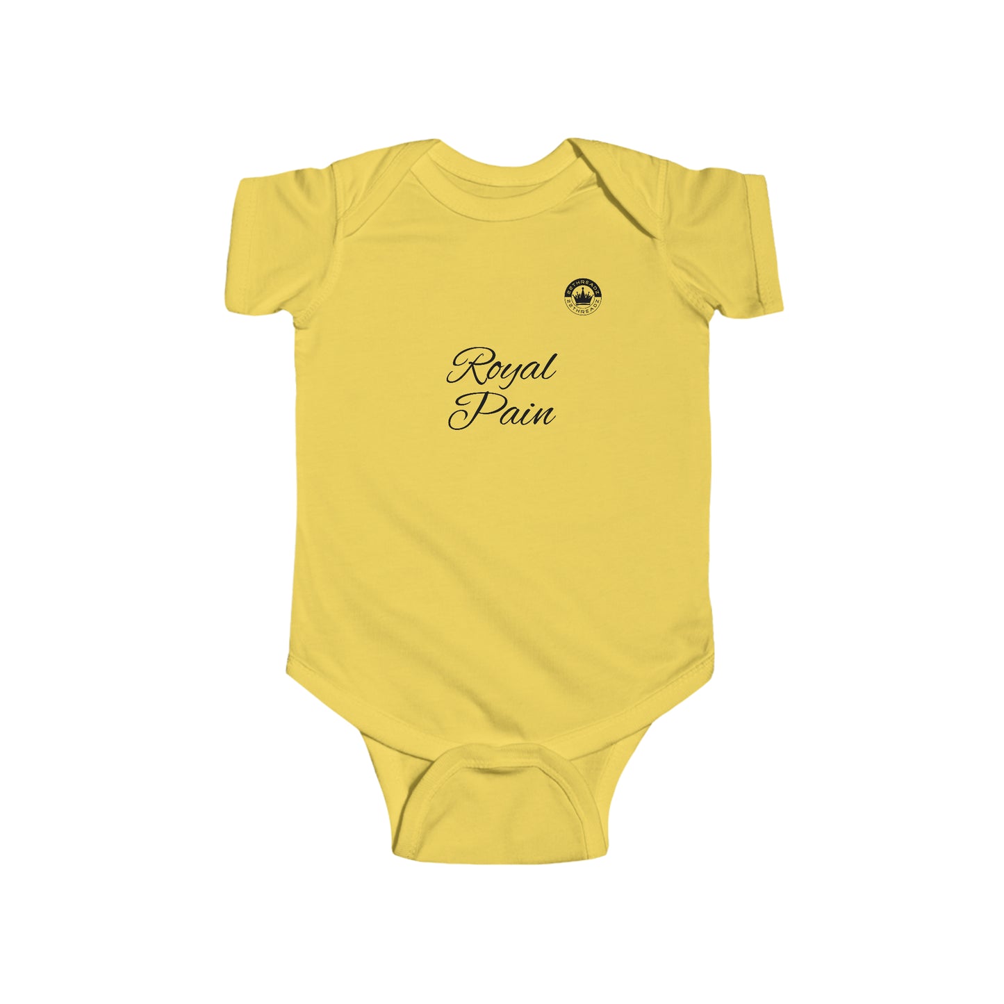 Yellow "Royal Pain" Infant Bodysuit